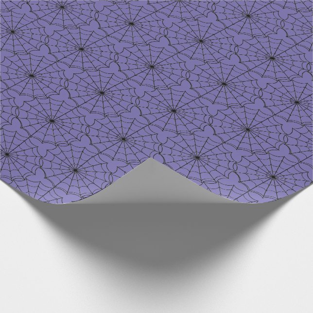 Papier Cadeau Halloween enveloppant papier-araignée Webs (Coin)