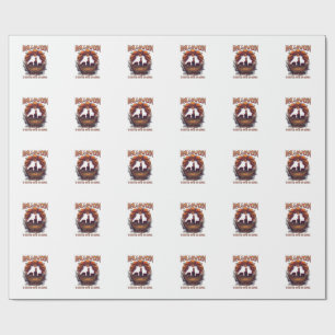 Papier Cadeau Halloween Est Meilleur Alpaga Crânes Orange Toile