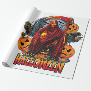 Papier Cadeau Halloween Evil skeleton