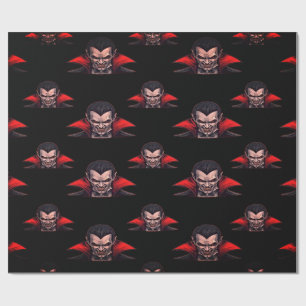 Papier Cadeau Halloween gothique Dracula