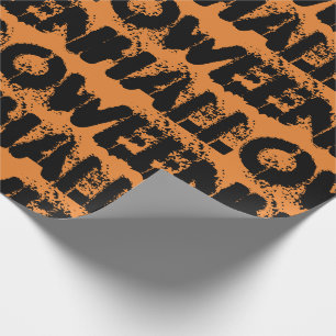 Papier Cadeau Halloween noir en détresse
