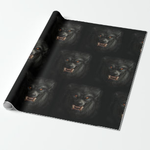Papier Cadeau Halloween Scary Werewolf