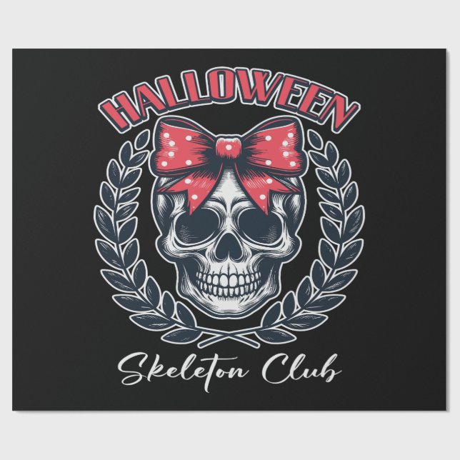 Papier Cadeau Halloween Skeleton Club (Plat)
