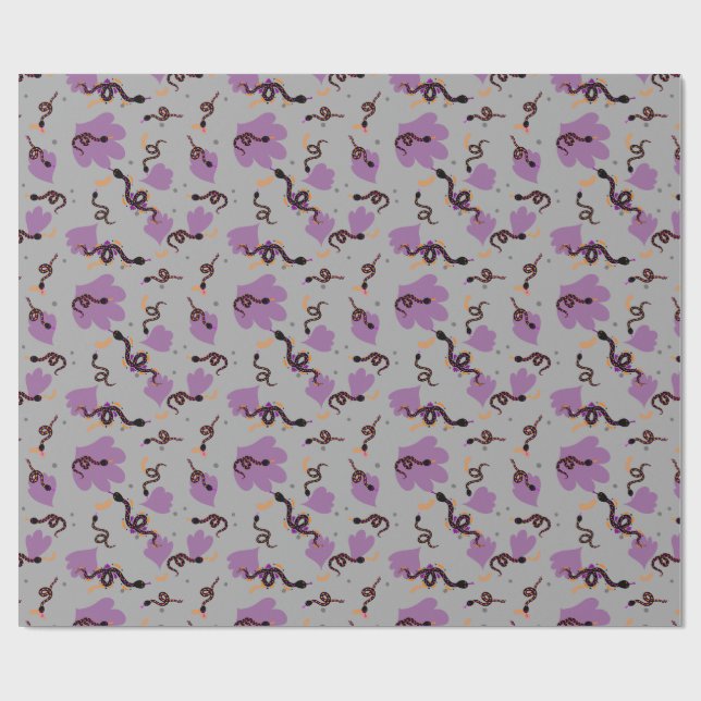 Papier Cadeau Halloween snakes_gray (Plat)