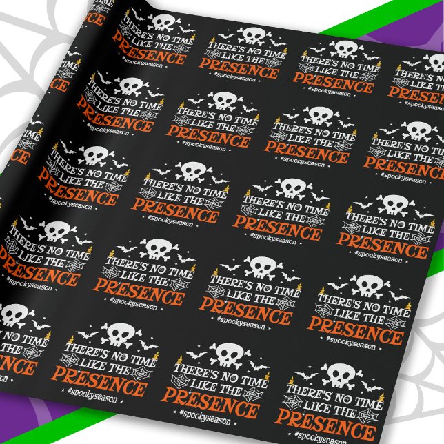 Papier Cadeau Halloween Spirit Crâne Crossbones drôle Halloween (Créateur téléchargé)