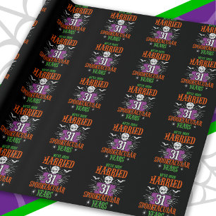 Papier Cadeau Halloween Spooktacular 31e anniversaire de mariage