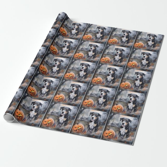 Papier Cadeau Halloween Suisses du Grand Suisses avec la peur Ci (Déroulé)