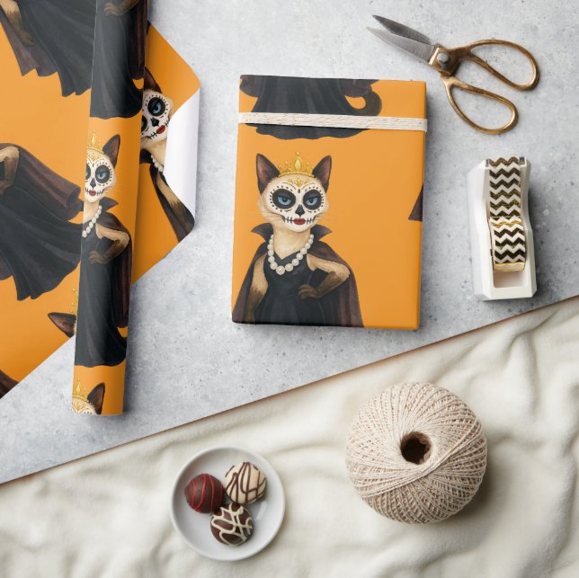 Papier Cadeau Halloween themed for Siamese Cat lovers (Artisanat)