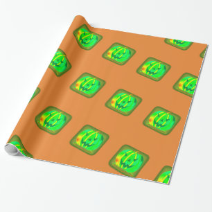 Papier Cadeau Halloween Thunder_Cove de Jack vert o-lantern