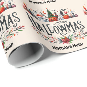 Papier Cadeau Hallowmas Giftwrap Halloween Mashup de Noël
