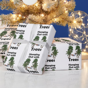 Papier Cadeau Hamac Camping Suspendu Aux Arbres Hamac