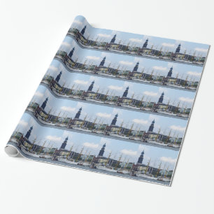 Papier Cadeau Hambourg Harbor Port Michel Allemagne