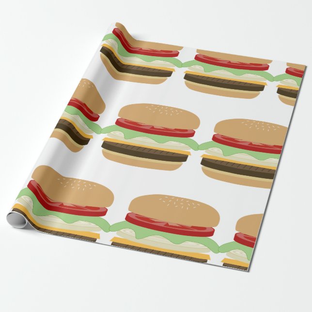 Papier Cadeau Hamburger (Déroulé)