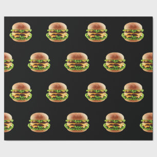 Papier Cadeau Hamburger de hamburger de restauration rapide