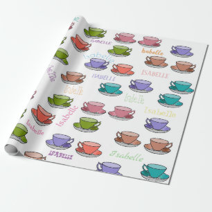 Papier Cadeau HAMbWG Boules de thé Pastel personnalisables