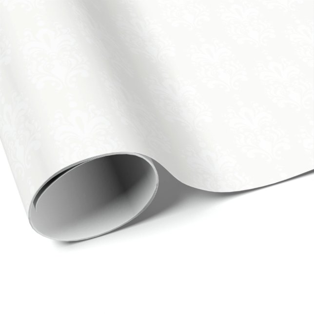 Papier Cadeau HAMbyWG Papier à envelopper blanc/crème Lg Ornate  (Coin rond)