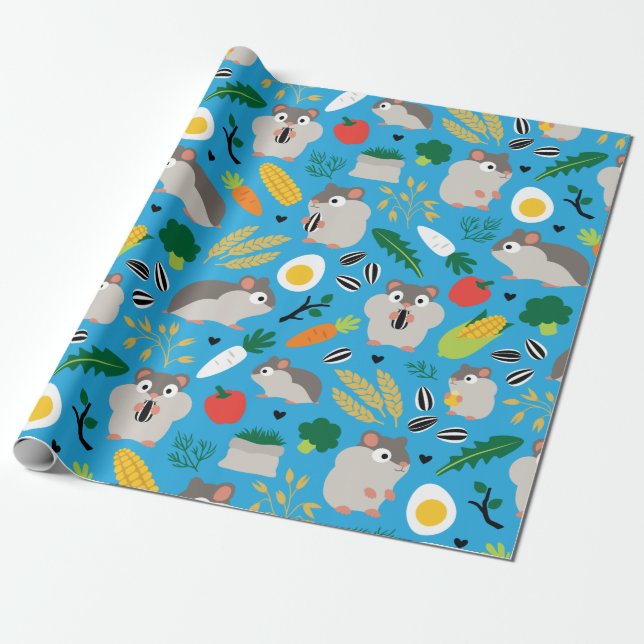 Papier Cadeau Hamsters Et Leurs Traitements (Déroulé)