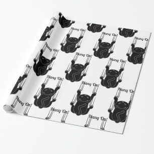 Papier Cadeau Hang On Black Cat