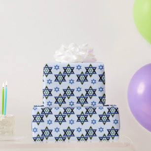 Papier Cadeau Hanoukka, Chanukah, Bar, Étoile Bat mitzvah de Dav
