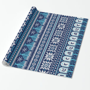 Papier Cadeau Hanoukka Fair Isle Faux Knit Sweat