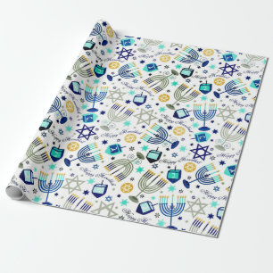Papier Cadeau Hanoukka heureux