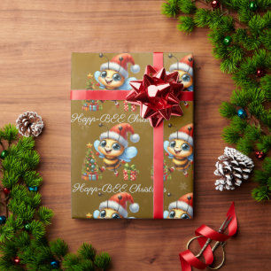Papier Cadeau Happ-BEE Noël Happy Bees Tree Cadeau