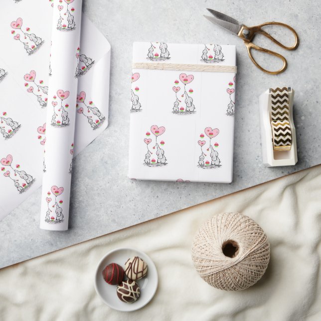 Papier Cadeau Happy Birthday Gift Wrapping Paper Elephant (Artisanat)