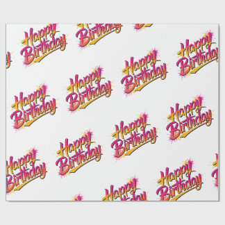 Papier Cadeau Happy Birthday Wrapping Paper