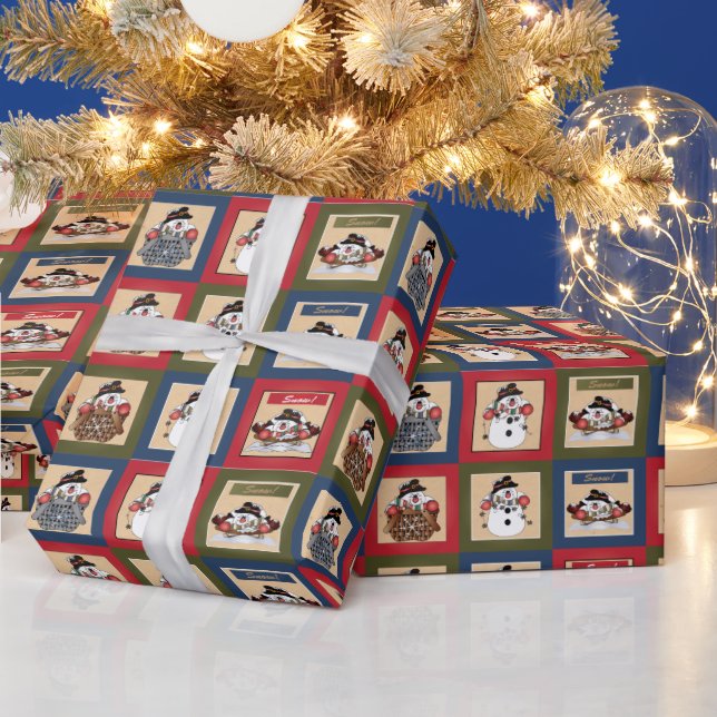 Papier Cadeau Happy Fun Snowmen | Noël (Vacances)