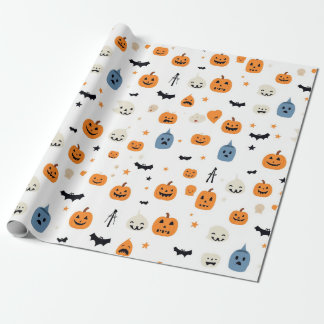 Papier Cadeau Happy Halloween for babyes white