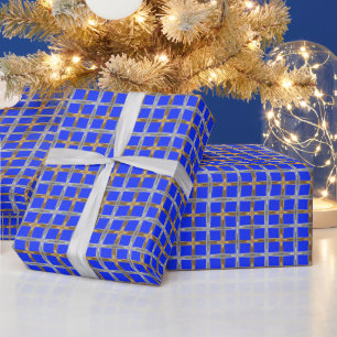 Papier Cadeau Happy Hanoukka Gold et Silver Laced