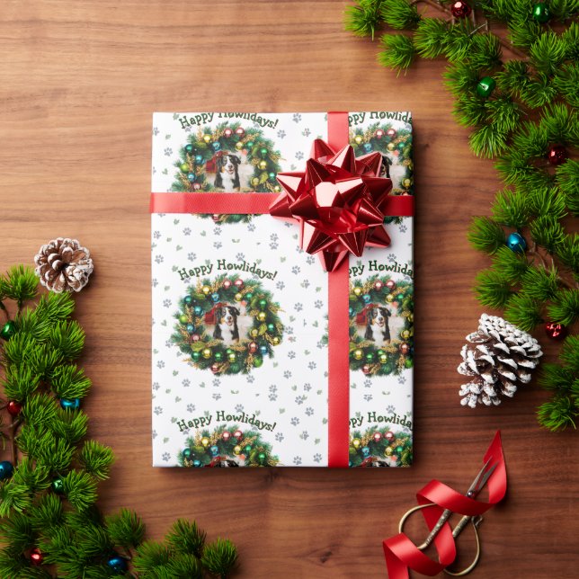 Papier Cadeau Happy Howlidays Photo Card (Cadeau de vacances)