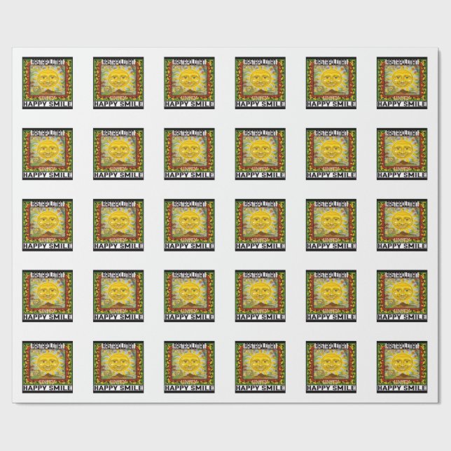 Papier Cadeau Happy smile rasta blessed (Plat)