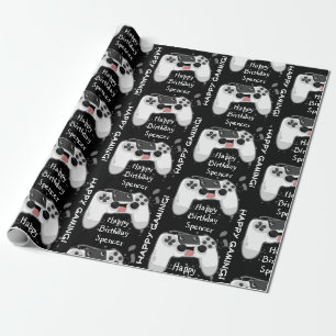 Papier Cadeau Happy & Sweaty Game Controller personnalisé