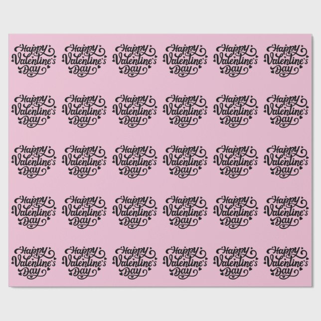 Papier Cadeau Happy Valentines Day (Plat)