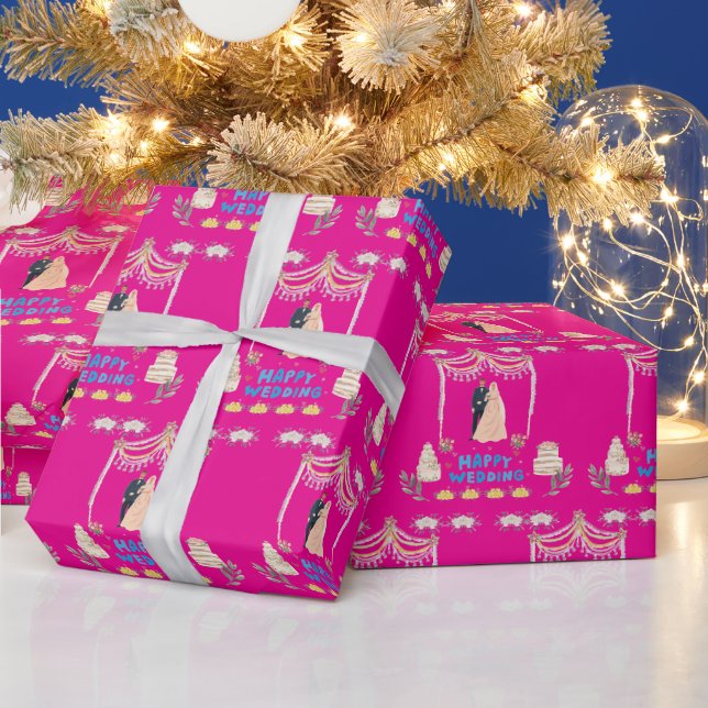 Papier Cadeau Happy Wedding Wrapping Paper – Romantic Wedding  (Vacances)