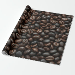 Papier Cadeau Haricots Brown noirs