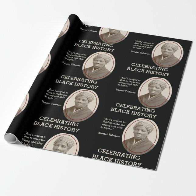 Papier Cadeau HARRIET TUBMAN Mois de l'histoire des Noirs (Déroulé)