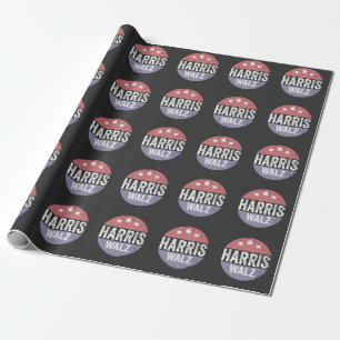 Papier Cadeau Harris Walz 2024 Election Kamala Tim Waltz America