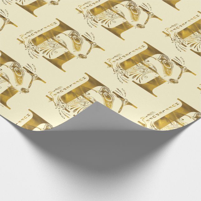 Papier Cadeau Harry Potter | Aguamenti HUFFLEPUFF™ Graphic (Coin)