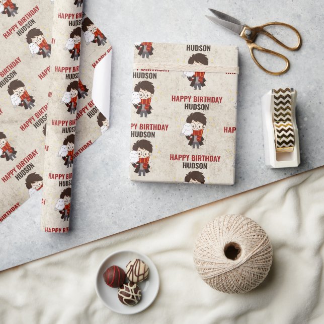Papier Cadeau HARRY POTTER™ Caractère Arc magique Anniversaire (Artisanat)