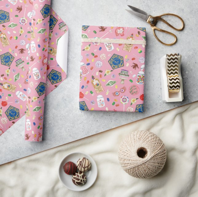 Papier Cadeau HARRY POTTER™ | Grenouilles au chocolat et Motif d (Artisanat)
