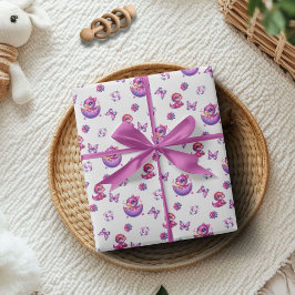 Papier Cadeau Hatching Bientôt Baby Cute Dinosaur Baby shower