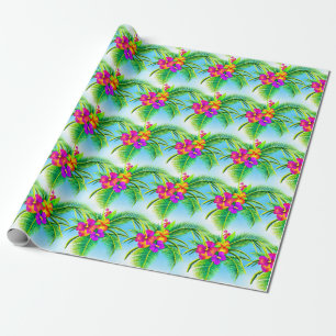 Papier Cadeau Hawaï Tropical Motif sans couture