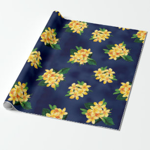 Papier Cadeau Hawaïen tropical de Plumeria de paradis