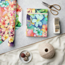 Papier cadeau Hawaiian Floral Plumeria