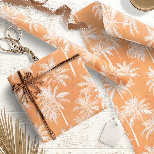 Papier Cadeau Hawaiian Palm Tree Silhouette Motif Tacao ID1093 (Créateur téléchargé)
