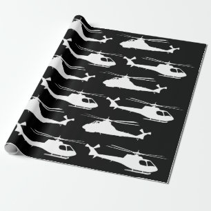 Papier Cadeau Hélicoptère pilote Aviation Cadet de stagiaire de 