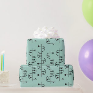 Papier Cadeau Hélix d'ADN moderne du milieu du siècle