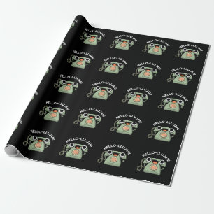 Papier Cadeau Hello lujah Funny Téléphone Pun Dark BG
